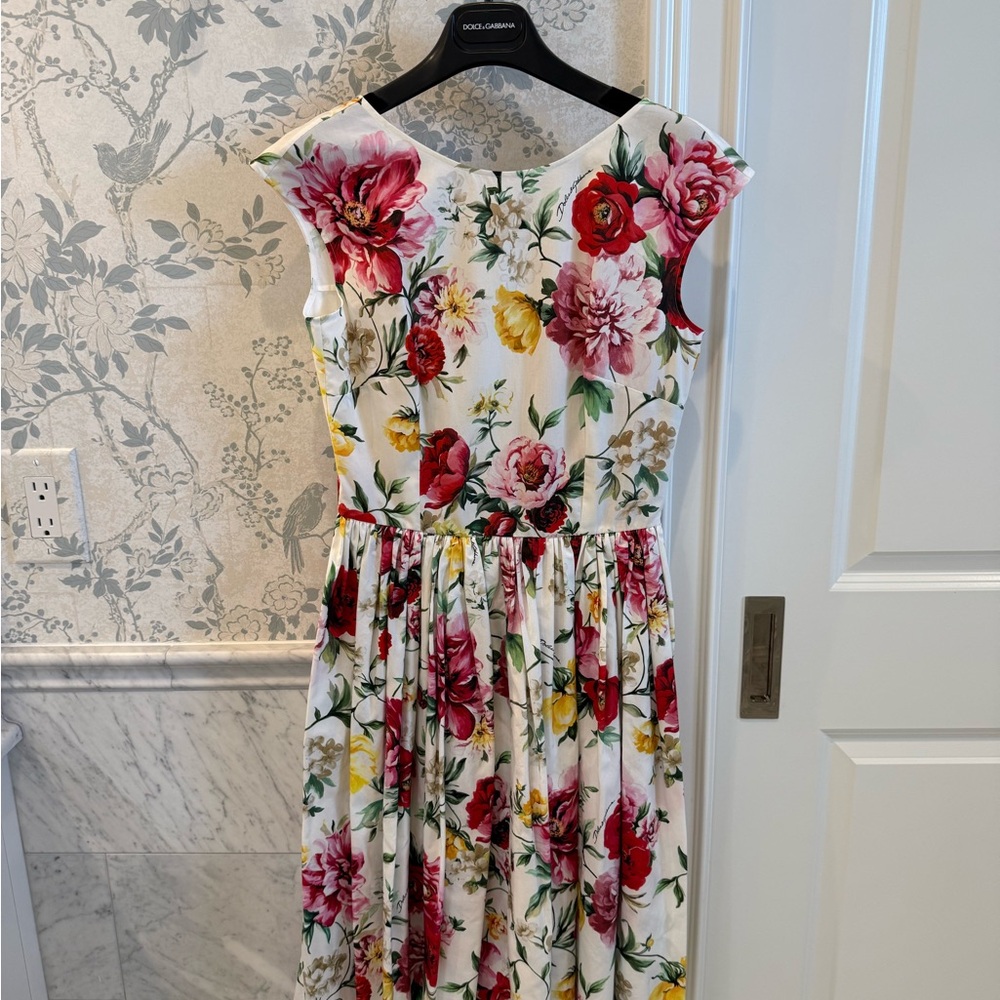 Dolce & Gabbana Floral Midi Dress Size 38 (US 2–4) — Worn Once